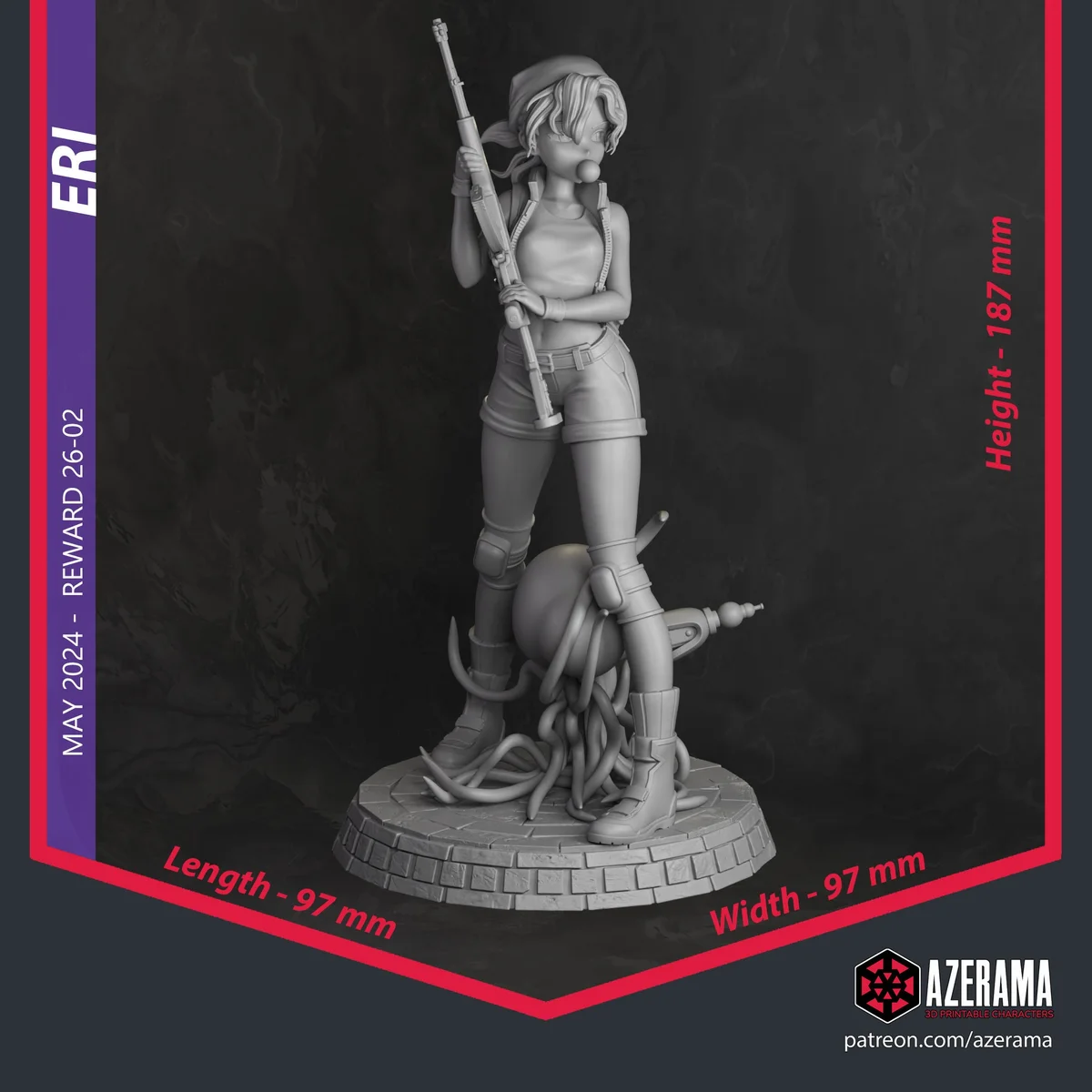 Eri | Fan Art | 3D Printed Resin Model Garage Kit | *Un-Painted* | Azerama 6