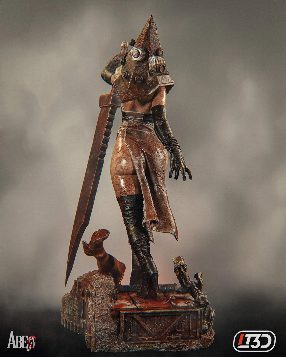 Pyramid Head | Fan Art | 3D Printed Resin Model Garage Kit | *Un-Painted* | Abe3D 8