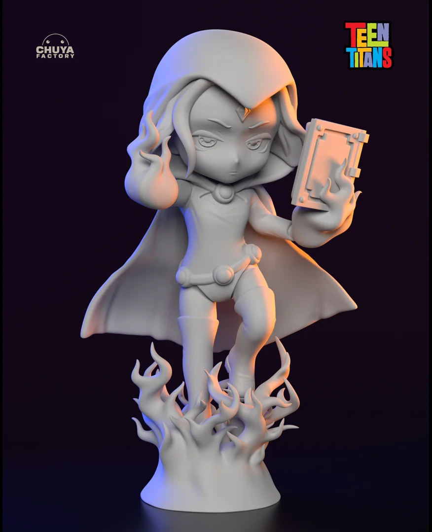 Chibi Raven | Fan Art | 3D Printed Resin Model Garage Kit | *Un-Painted* | Chuya Factory 12