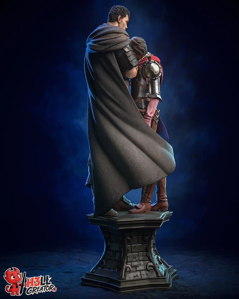 Guts and Casca | Fan Art | 3D Printed Resin Model Garage Kit | *Un-Painted* | H3LL Creator 7