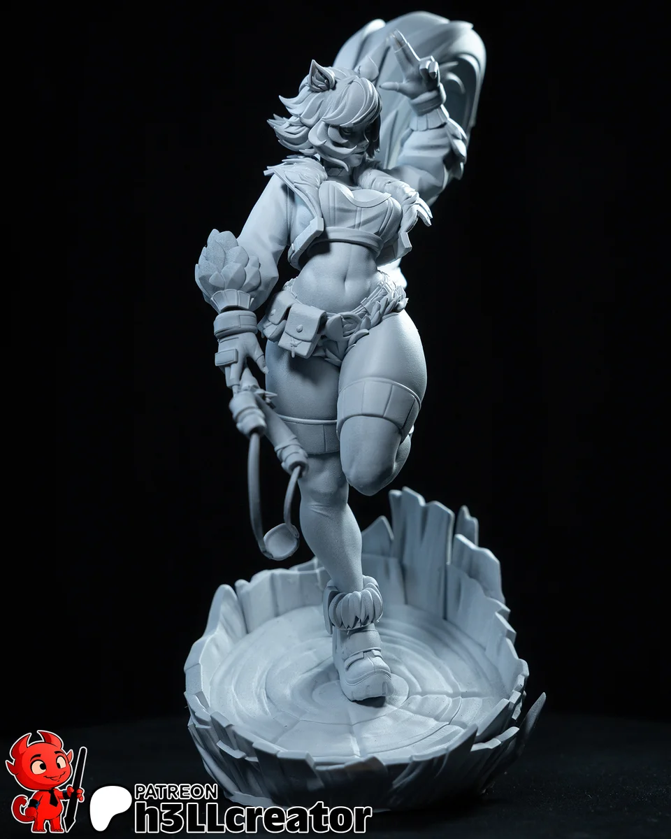Squirrel Girl | Fan Art | 3D Printed Resin Model Garage Kit | *Un-Painted* | H3LL Creator 10