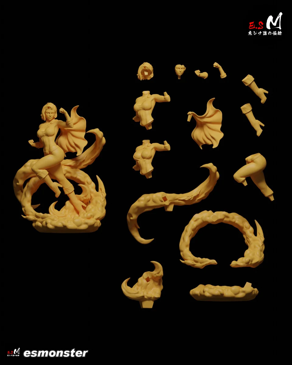 Power Girl v2 | Fan Art | 3D Printed Resin Model Garage Kit | *Un-Painted* | ES Monster 7