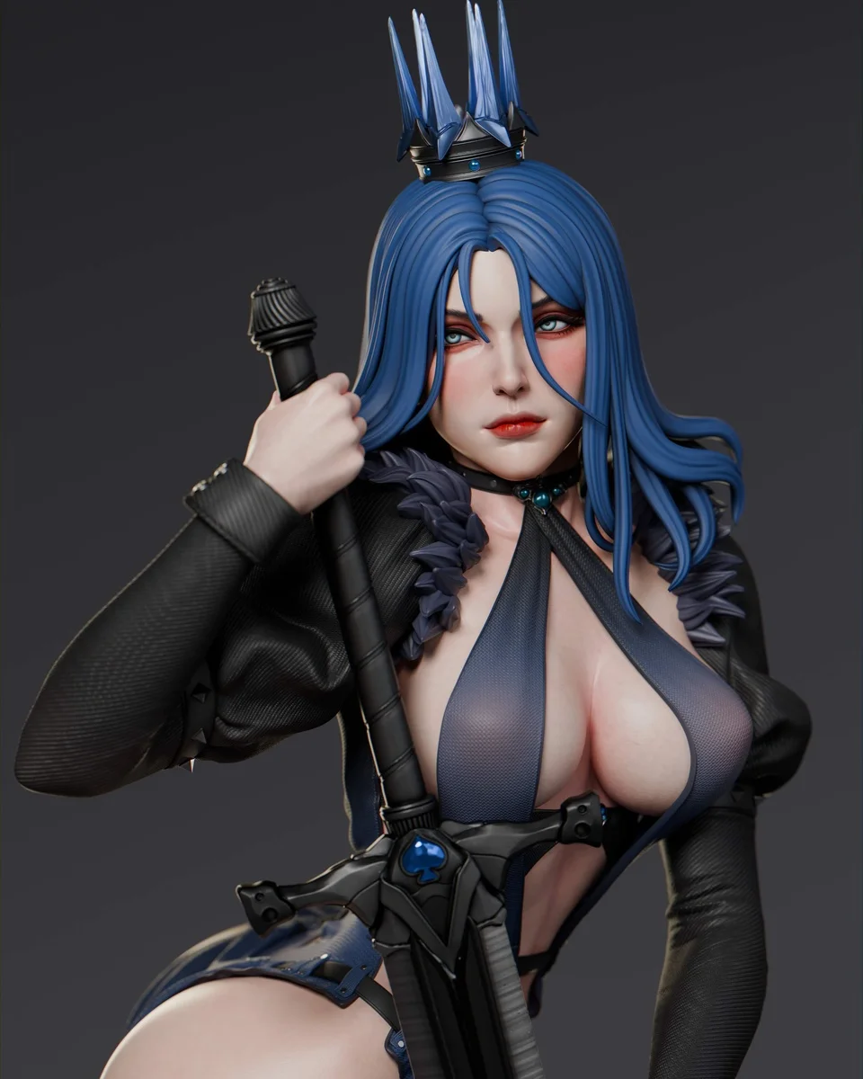 Queen of Spades | Fan Art | 3D Printed Resin Model Garage Kit | *Un-Painted* | Abe3D