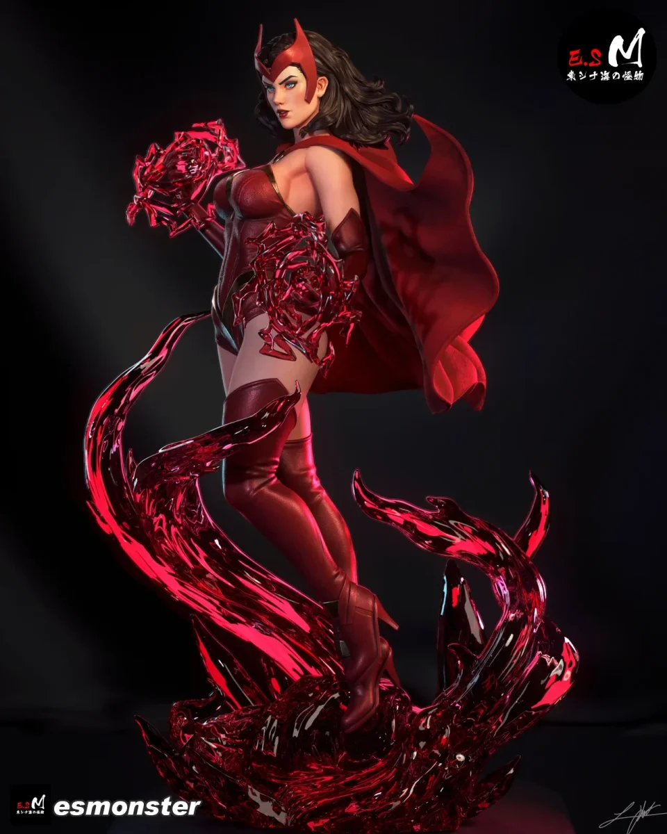 Scarlet Witch | Fan Art | 3D Printed Resin Model Garage Kit | *Un-Painted* | ES Monster 4