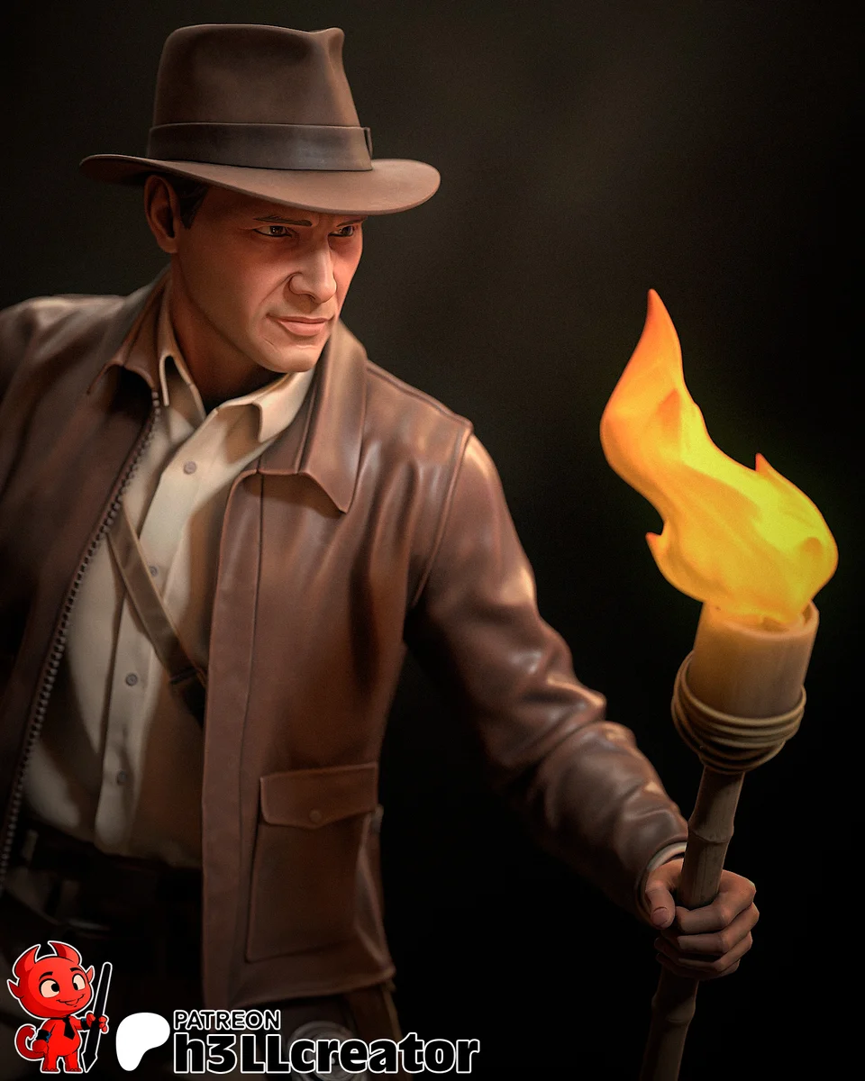 Indiana Jones | Fan Art | 3D Printed Resin Model Garage Kit | *Un-Painted* | H3LL Creator 4
