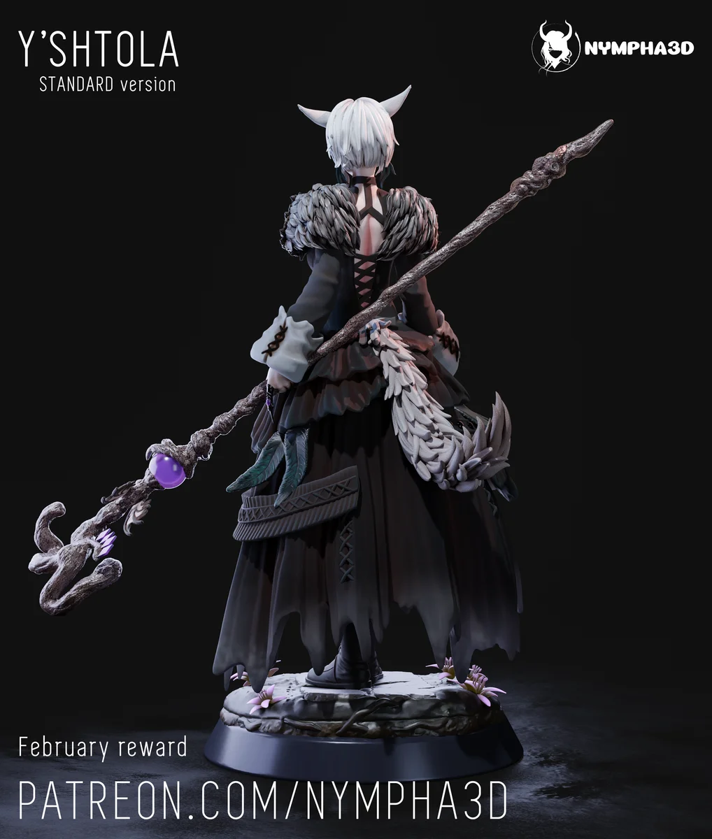Y'shtola | Fan Art | 3D Printed Resin Model Garage Kit | *Un-Painted* | Nympha3D 3