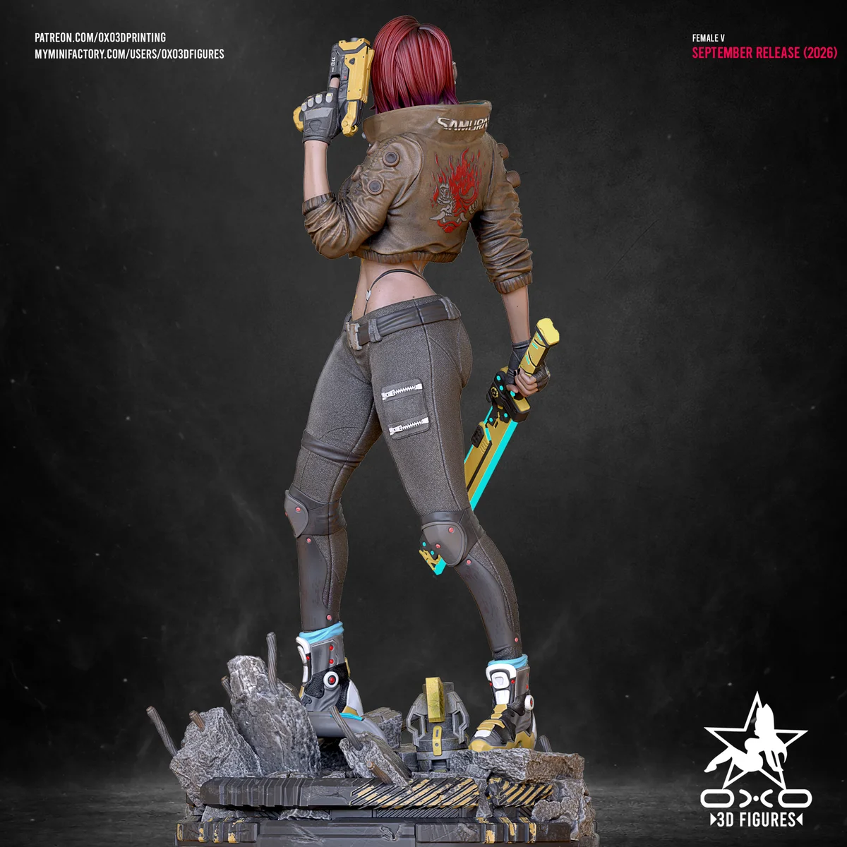 Female V | Fan Art | 3D Printed Resin Model Garage Kit | *Un-Painted* | OXO3D 9