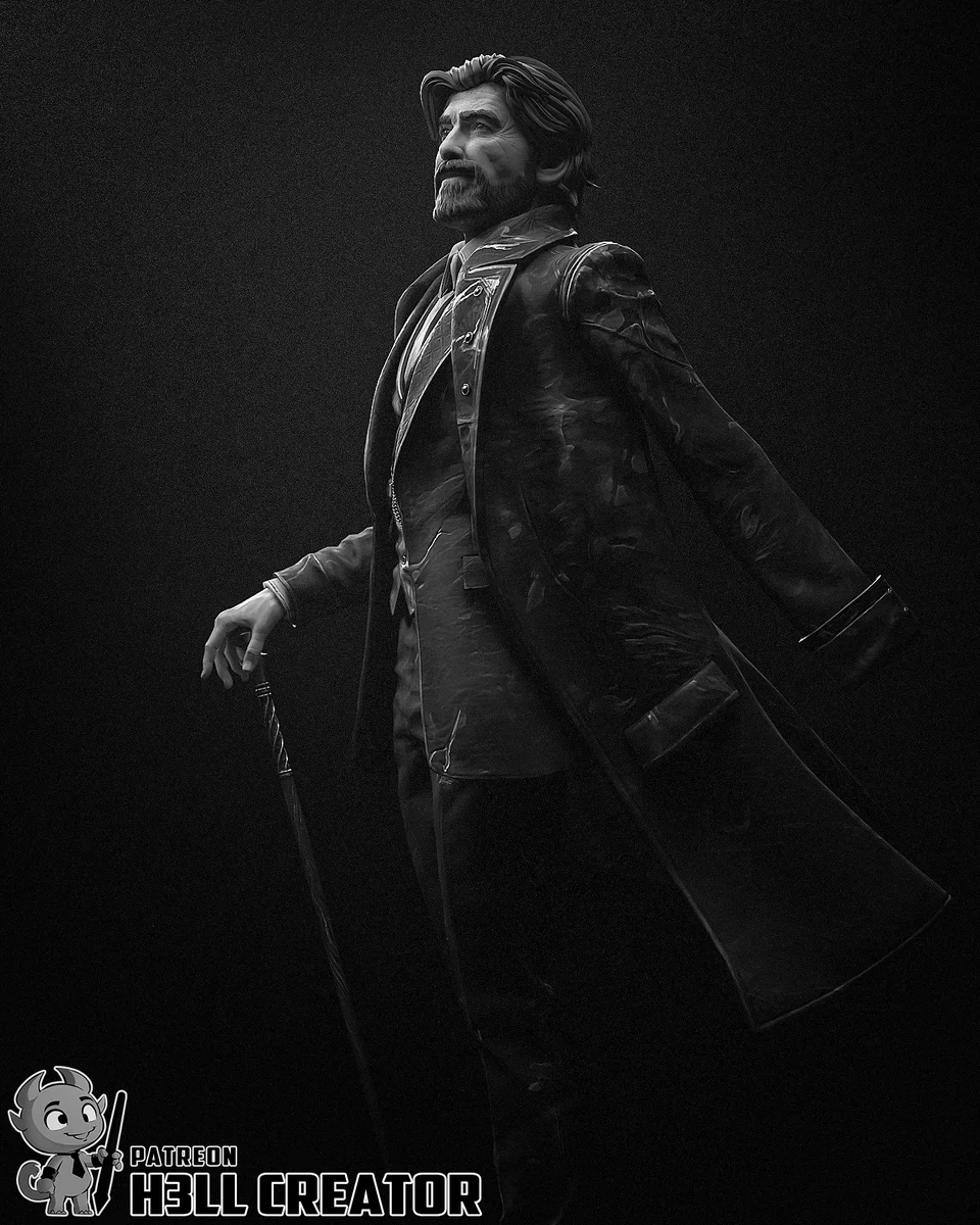 Renoir | Fan Art | 3D Printed Resin Model Garage Kit | *Un-Painted* | H3LL Creator 5