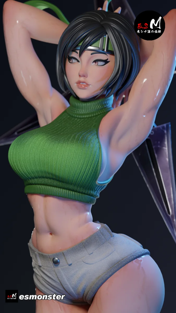 Yuffie | Fan Art | 3D Printed Resin Model Garage Kit | *Un-Painted* | ES Monster 13
