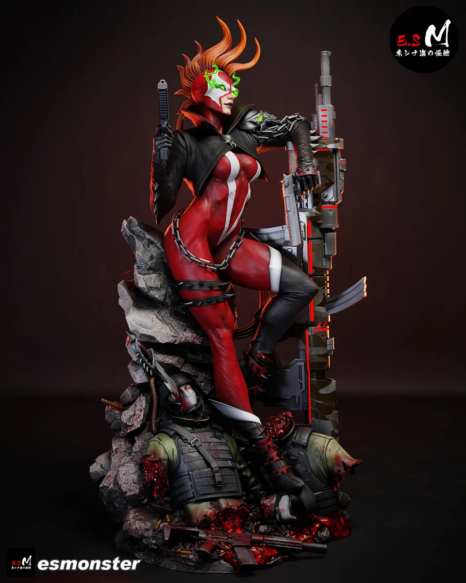 SheSpawn | Fan Art | 3D Printed Resin Model Garage Kit | *Un-Painted* | ES Monster 14