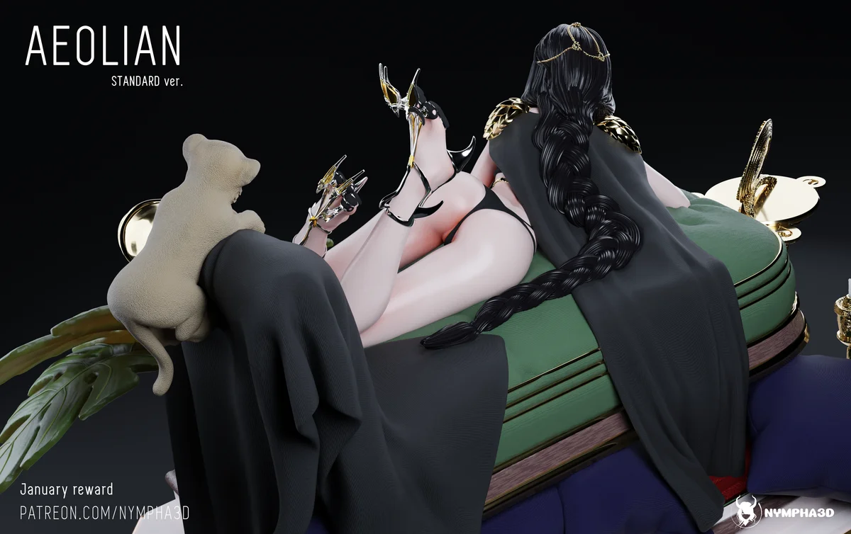 Aeolian | Fan Art | 3D Printed Resin Model Garage Kit | *Un-Painted* | Nympha3D 6
