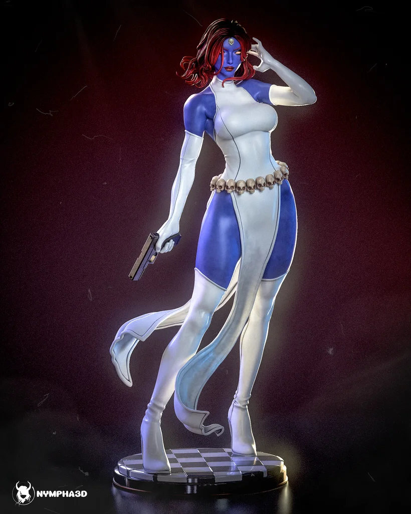 Mystique | Fan Art | 3D Printed Resin Model Garage Kit | *Un-Painted* | Nympha3D 4
