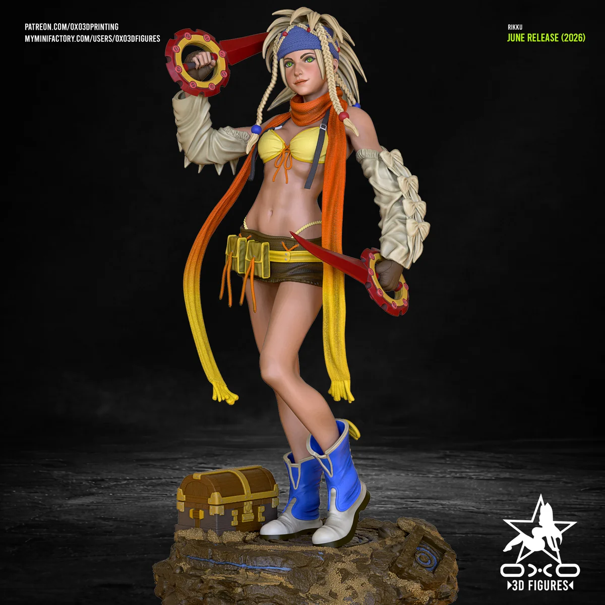 Rikku | Fan Art | 3D Printed Resin Model Garage Kit | *Un-Painted* | OXO3D 3
