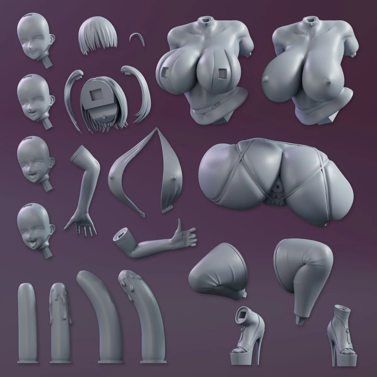 Elegg | Fan Art | 3D Printed Resin Model Garage Kit | *Un-Painted* | KiTNo 7
