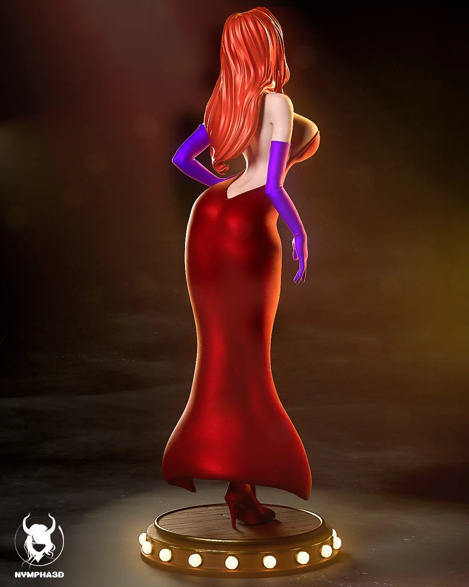 Jessica Rabbit | Fan Art | 3D Printed Resin Model Garage Kit | *Un-Painted* | Nympha3D 3