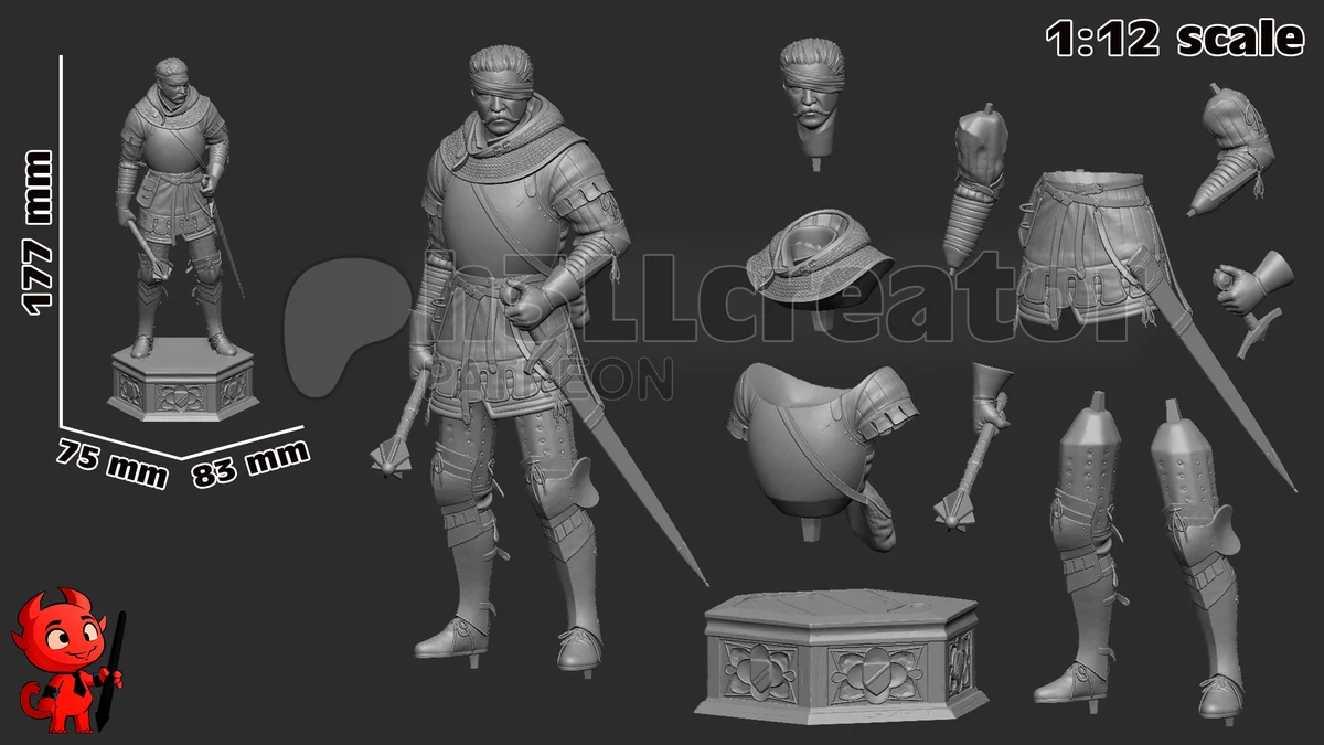 Jan Žižka | Fan Art | 3D Printed Resin Model Garage Kit | *Un-Painted* | H3LL Creator 13