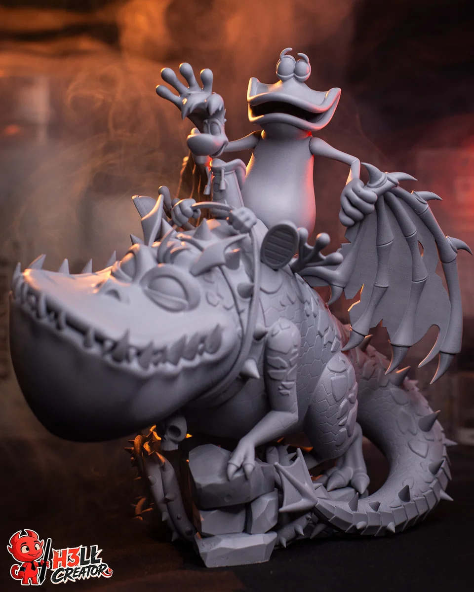 Rayman and Globox | Fan Art | 3D Printed Resin Model Garage Kit | *Un-Painted* | H3LL Creator 9