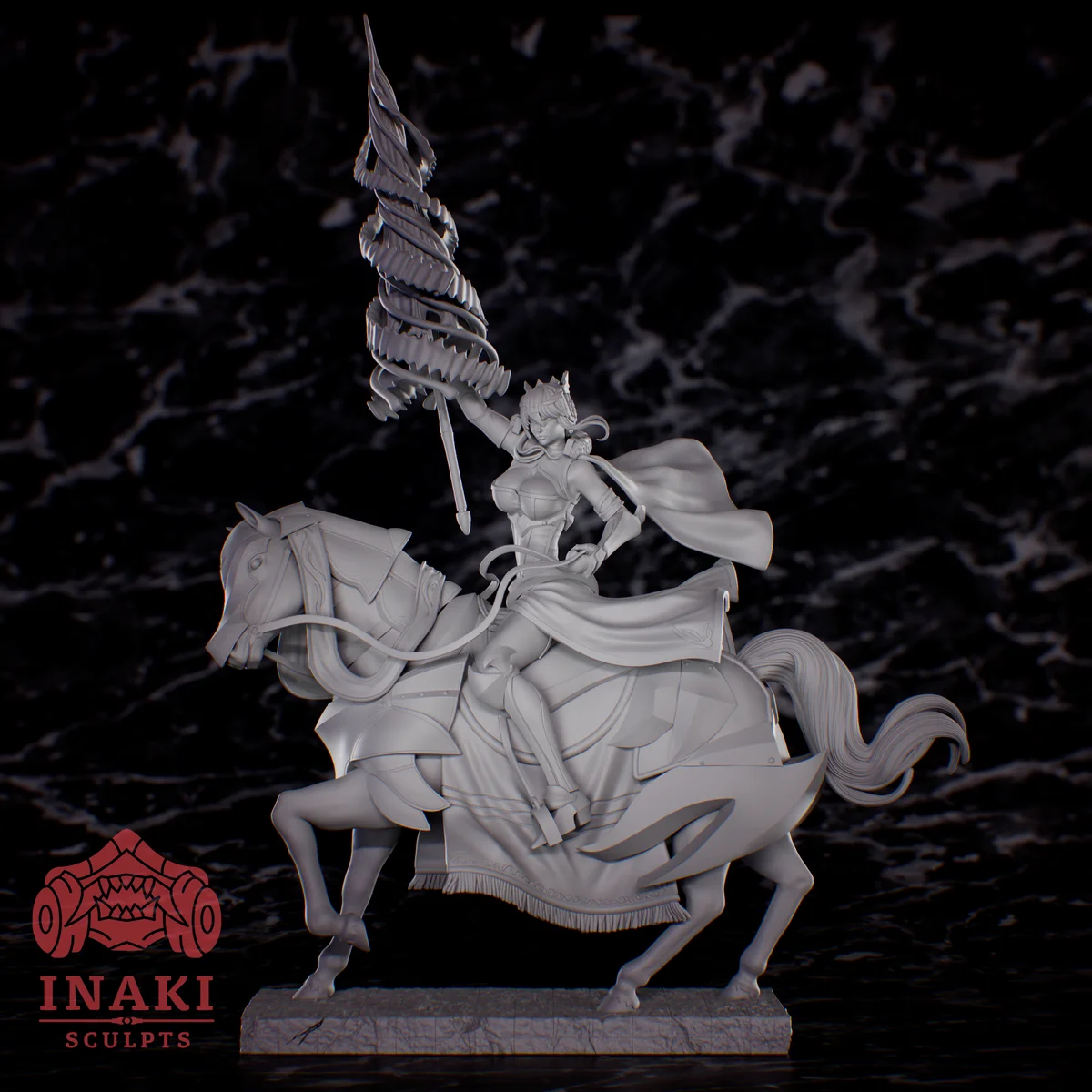 Artoria Lancer | Fan Art | 3D Printed Resin Model Garage Kit | *Un-Painted* | Inaki Sculpts 3