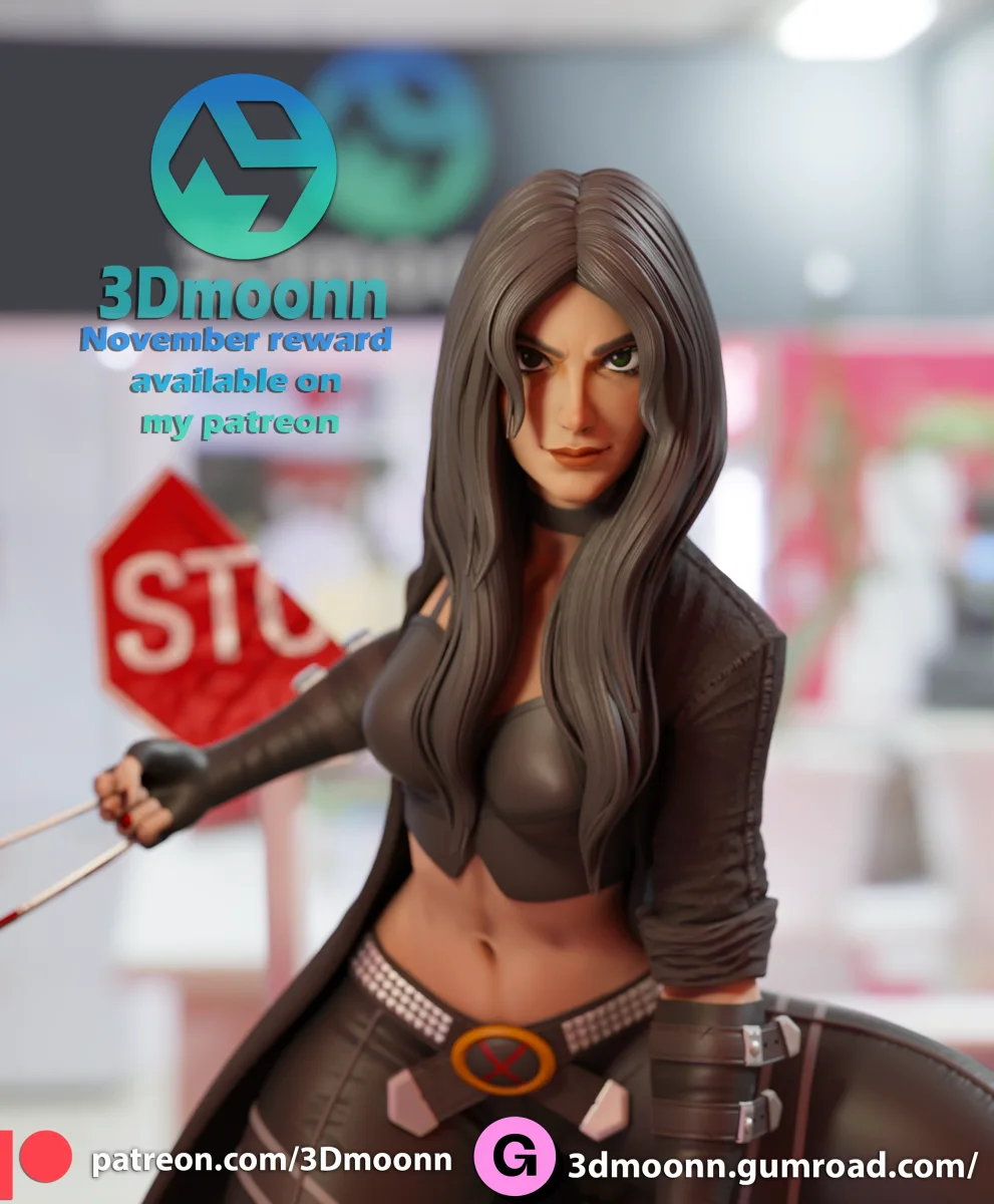 X-23 | Fan Art | 3D Printed Resin Model Garage Kit | *Un-Painted* | 3DMoonn 5