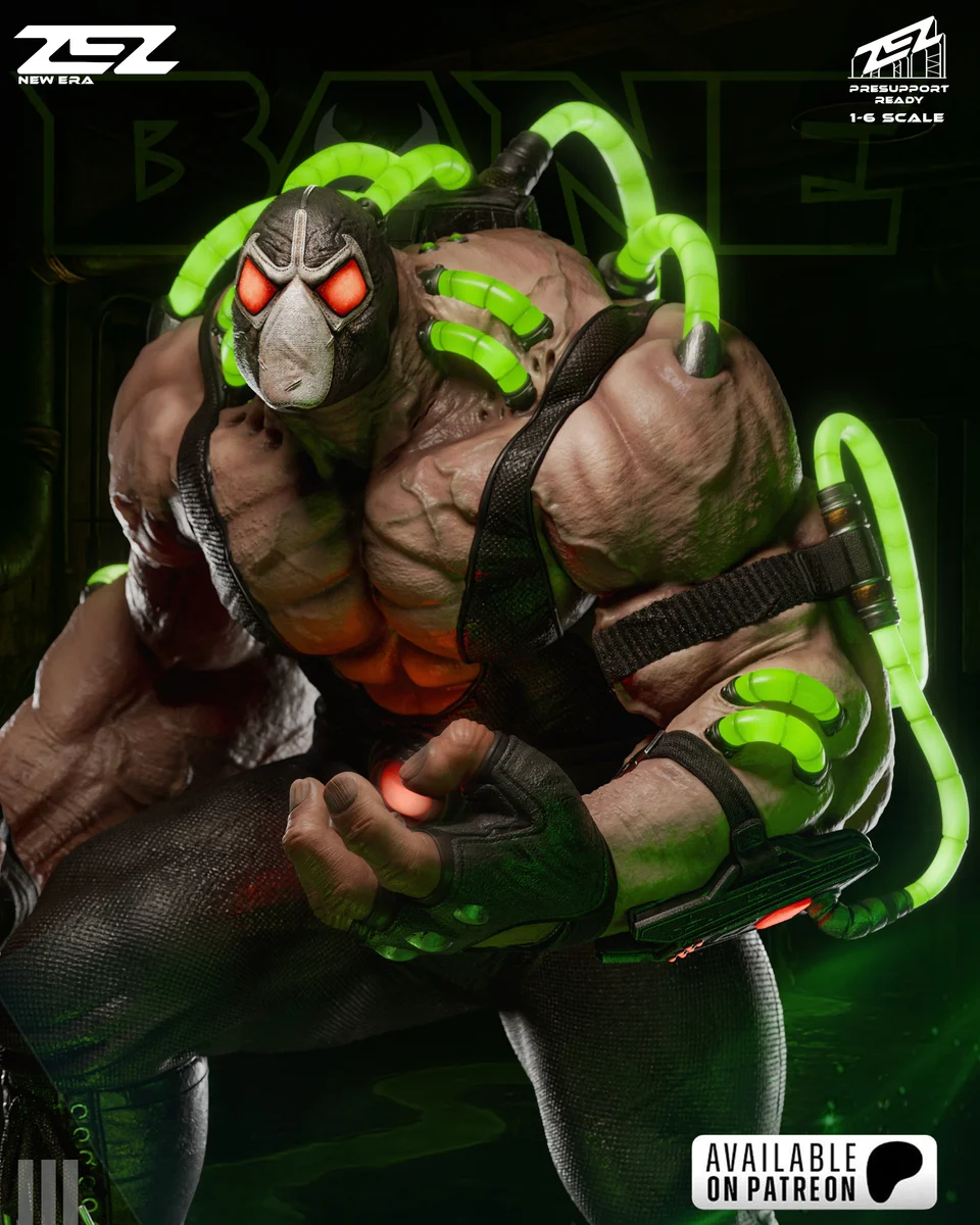 Bane | Fan Art | 3D Printed Resin Model Garage Kit | *Un-Painted* | ZEZ Studio