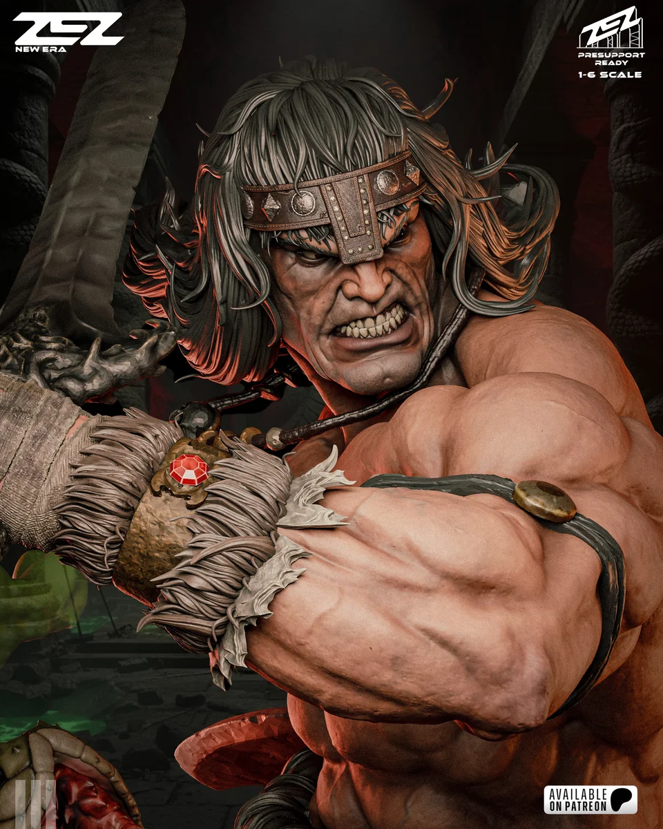 Conan | Fan Art | 3D Printed Resin Model Garage Kit | *Un-Painted* | ZEZ Studio 9