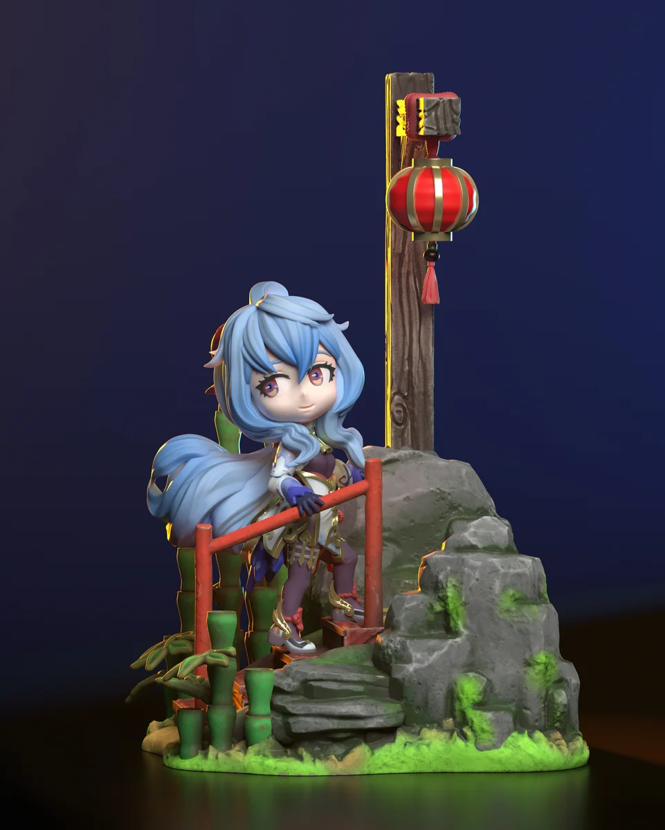 Chibi Ganyu | Fan Art | 3D Printed Resin Model Garage Kit | *Un-Painted* | Chuya Factory 3