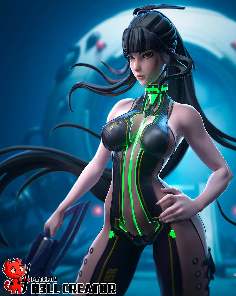 Eve | Fan Art | 3D Printed Resin Model Garage Kit | *Un-Painted* | H3LL Creator