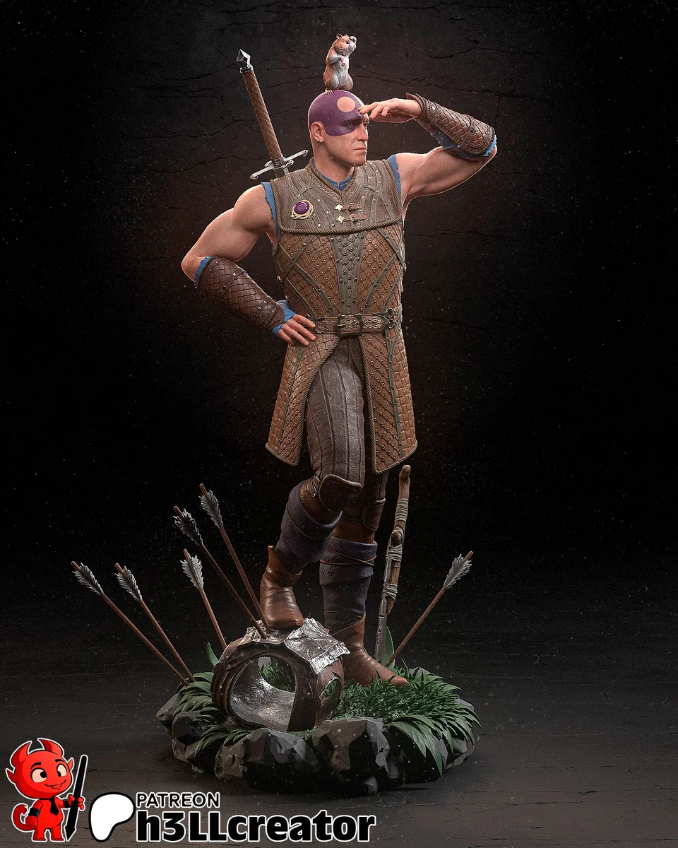 Minsc and Boo | Fan Art | 3D Printed Resin Model Garage Kit | *Un-Painted* | H3LL Creator 3