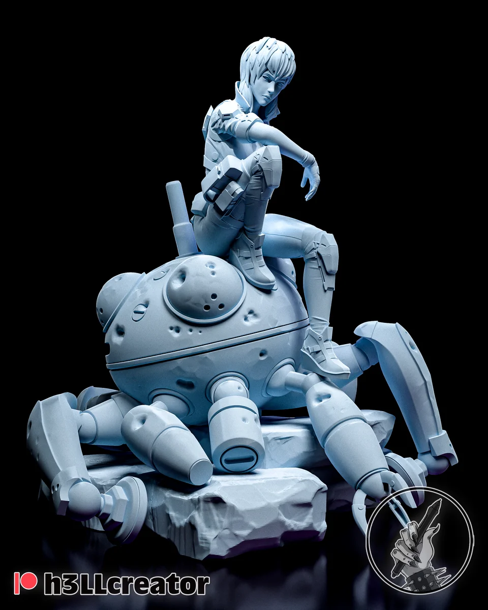 Motoko Kusanagi | Fan Art | 3D Printed Resin Model Garage Kit | *Un-Painted* | H3LL Creator 3