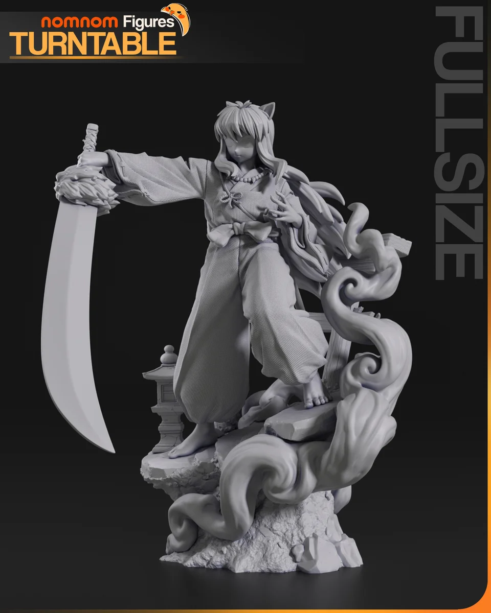 Inuyasha | Fan Art | 3D Printed Resin Model Garage Kit | *Un-Painted* | Nomnom 10