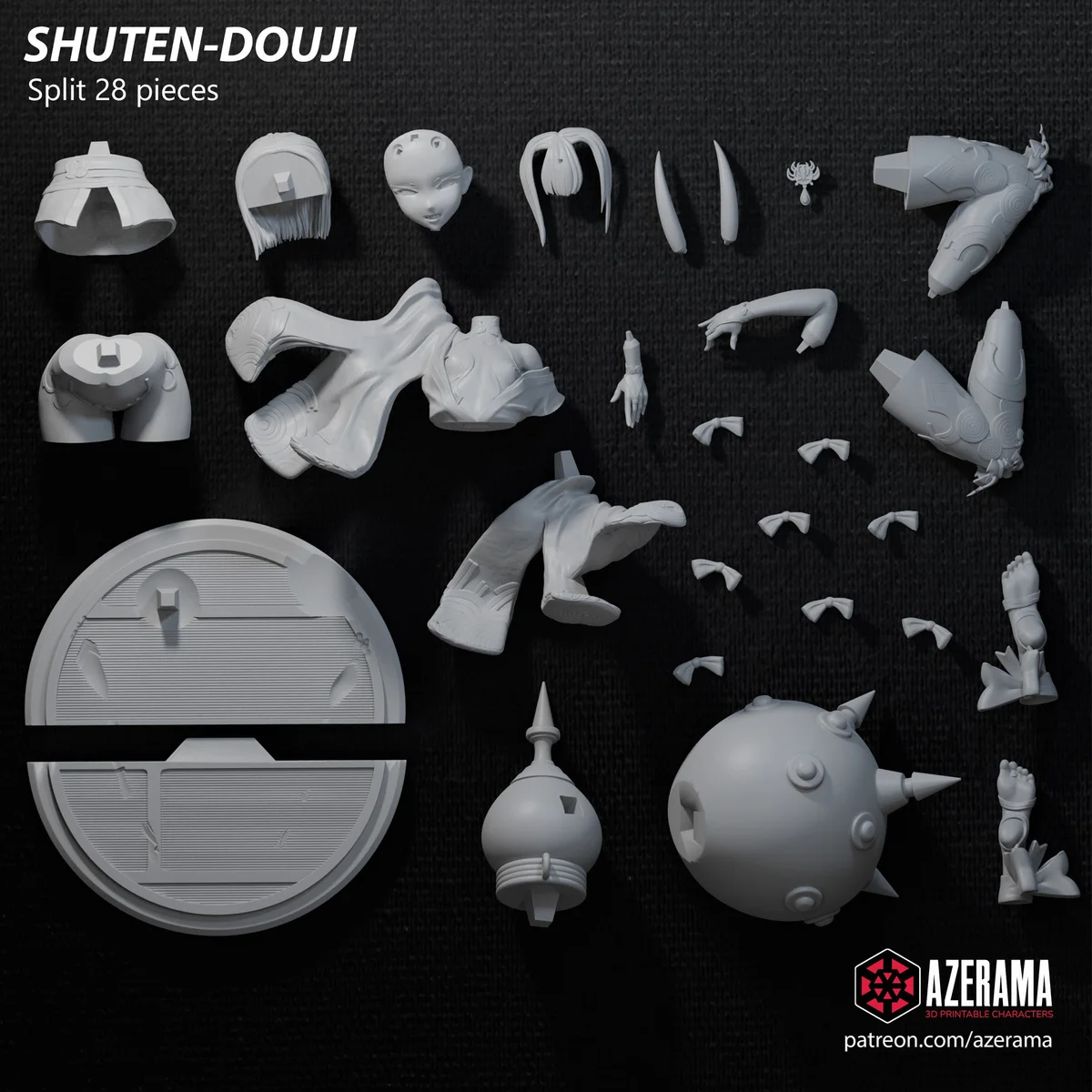 Shuten-Douji | Fan Art | 3D Printed Resin Model Garage Kit | *Un-Painted* | Azerama 6