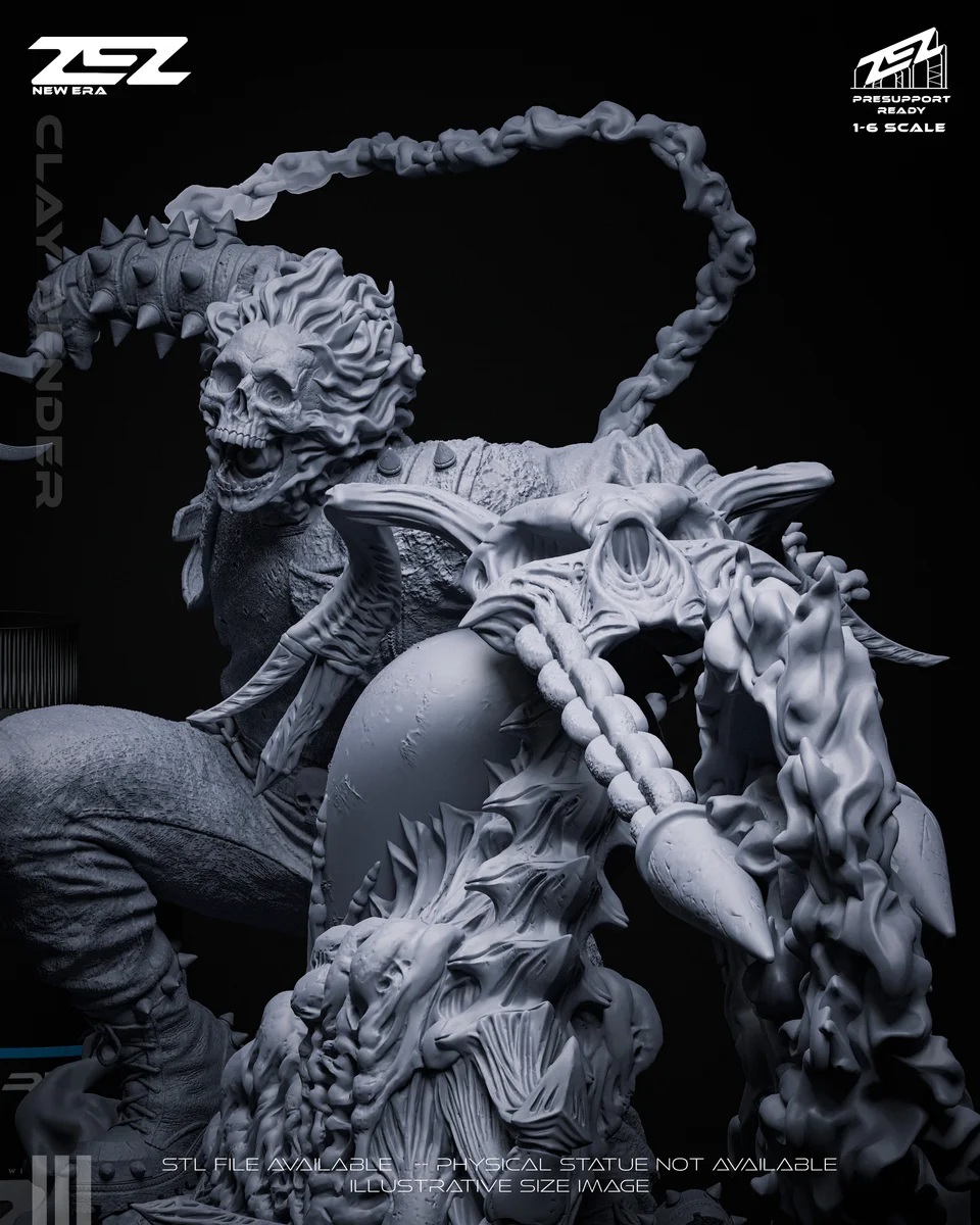 Ghost Rider | Fan Art | 3D Printed Resin Model Garage Kit | *Un-Painted* | ZEZ Studio 9