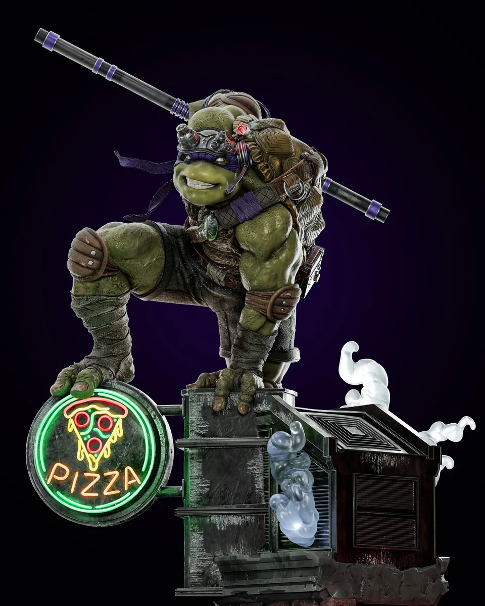 Donatello | Fan Art | 3D Printed Resin Model Garage Kit | *Un-Painted* | ZEZ Studio 11
