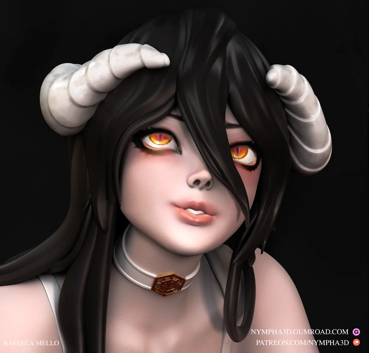 Albedo | Fan Art | 3D Printed Resin Model Garage Kit | *Un-Painted* | Nympha3D 3
