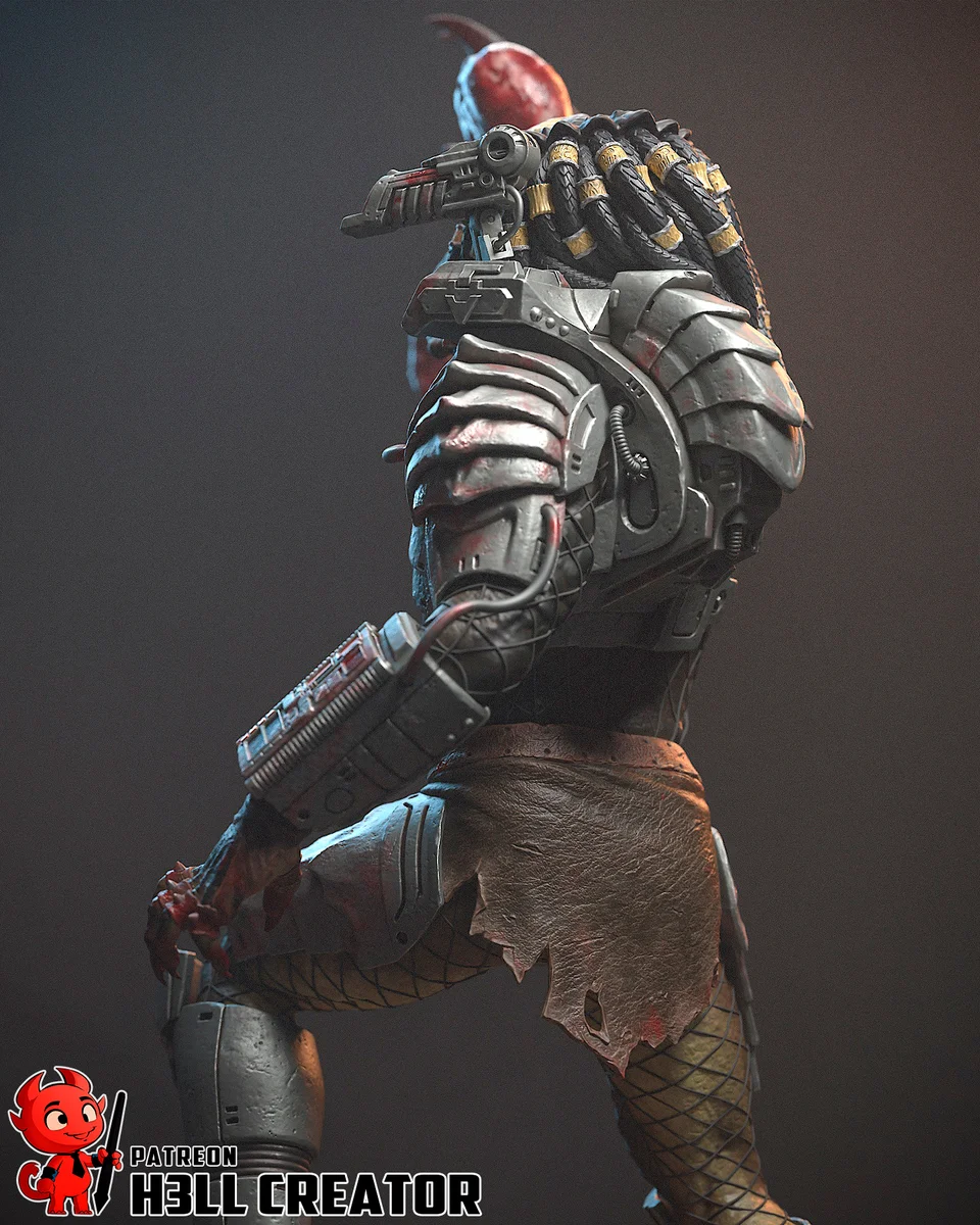 Predator | Fan Art | 3D Printed Resin Model Garage Kit | *Un-Painted* | H3LL Creator 7