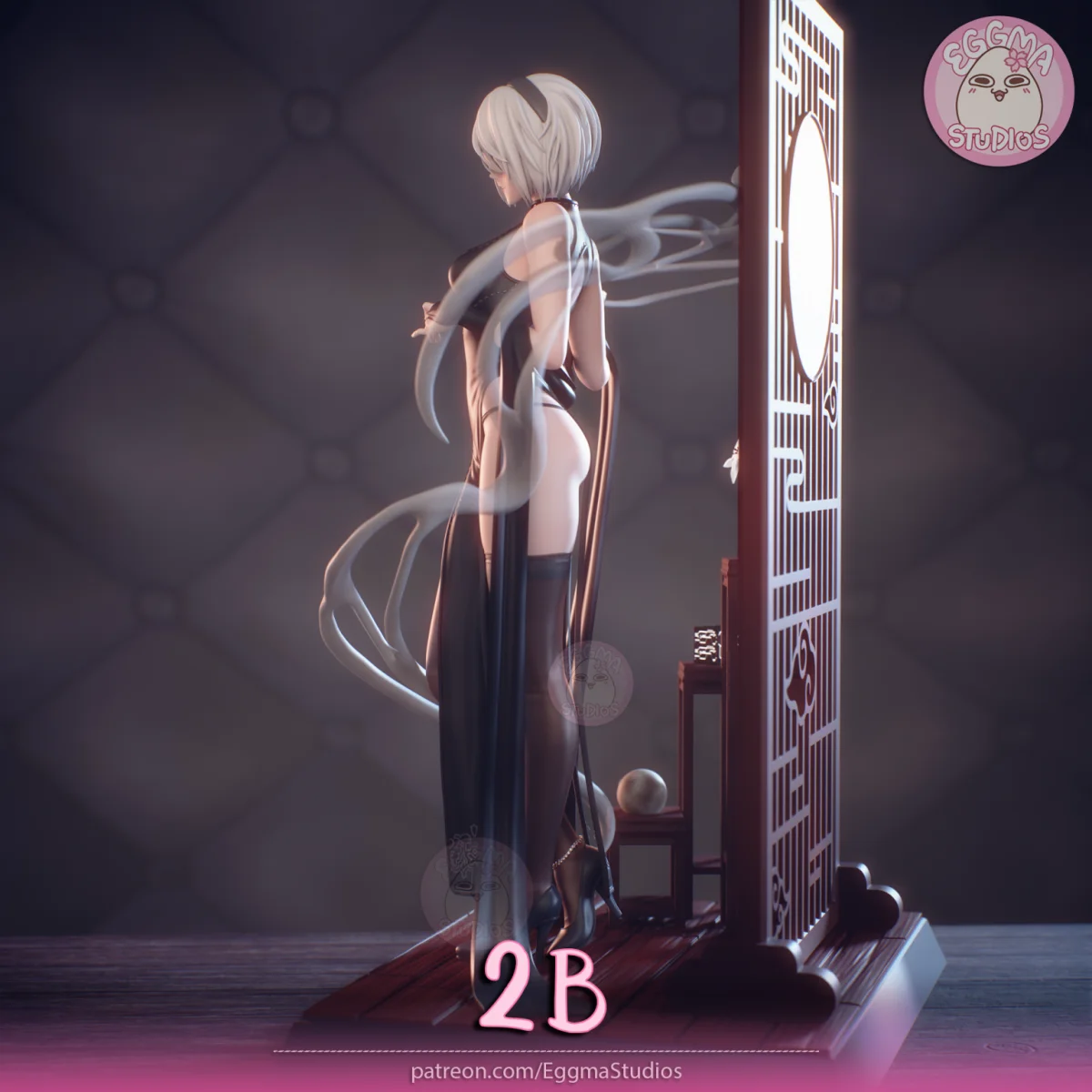 2B | Fan Art | 3D Printed Resin Model Garage Kit | *Un-Painted* | EggmaStudios 5