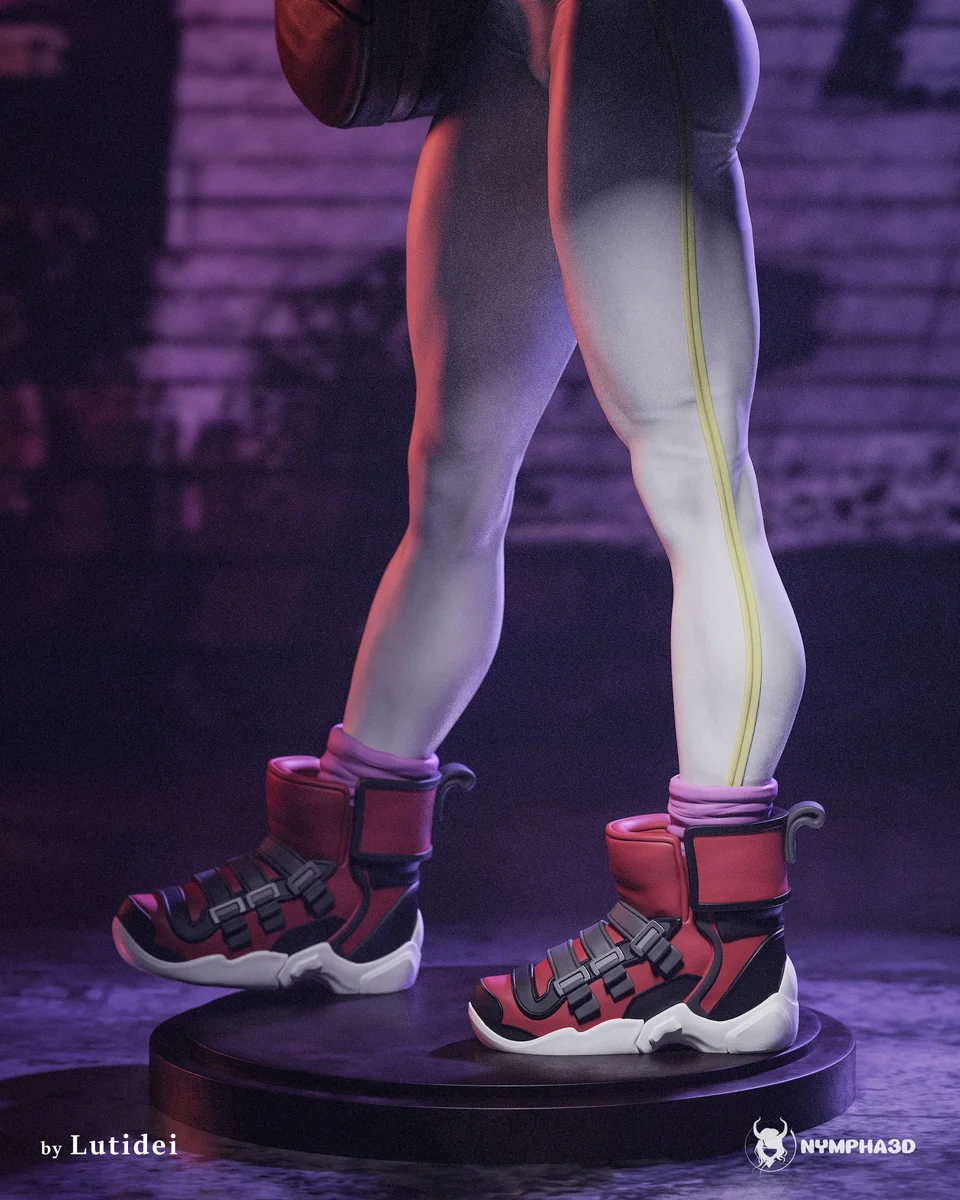 Chun Li (Gym) | Fan Art | 3D Printed Resin Model Garage Kit | *Un-Painted* | Nympha3D 5