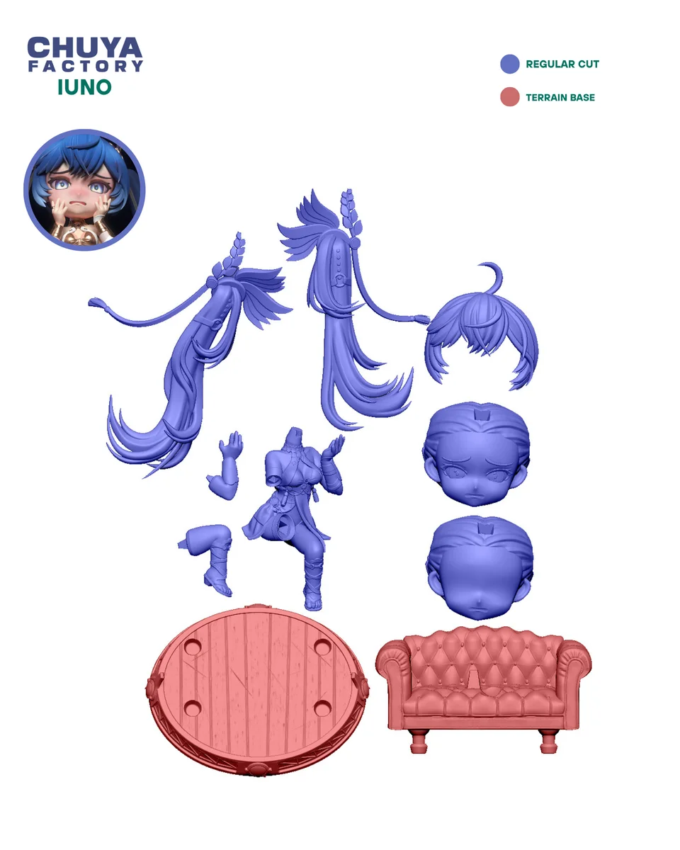 Chibi Iuno | Fan Art | 3D Printed Resin Model Garage Kit | *Un-Painted* | Chuya Factory 15