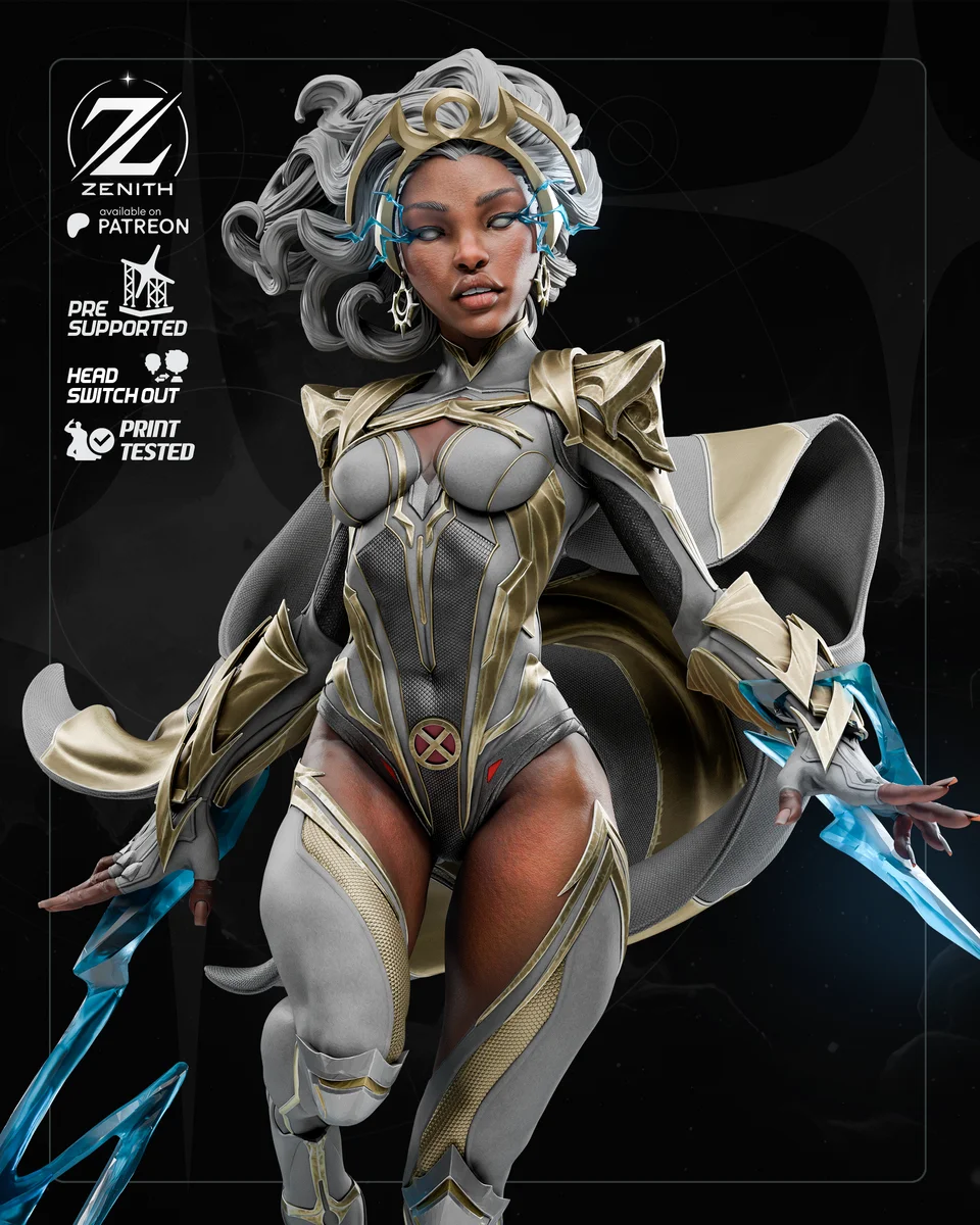 Storm | Fan Art | 3D Printed Resin Model Garage Kit | *Un-Painted* | Zenith Studios