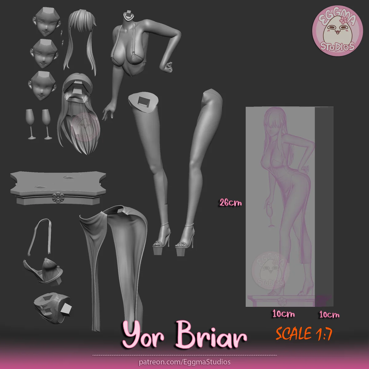 Yor Briar | Fan Art | 3D Printed Resin Model Garage Kit | *Un-Painted* | EggmaStudios 18
