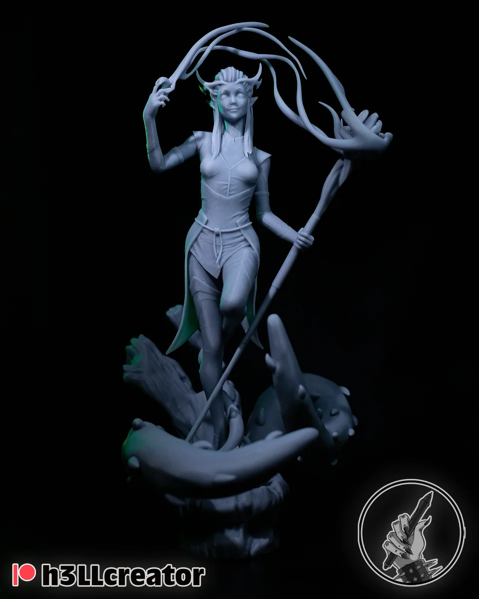 Keyleth | Fan Art | 3D Printed Resin Model Garage Kit | *Un-Painted* | H3LL Creator 3
