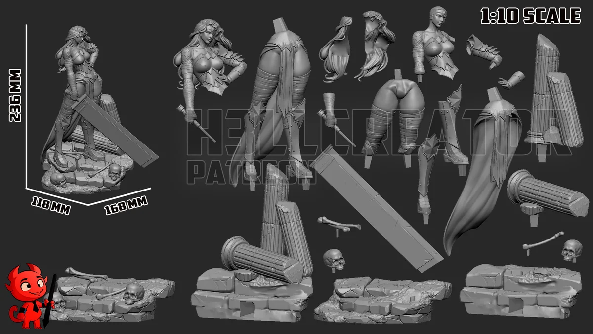 Absolute Wonder Woman | Fan Art | 3D Printed Resin Model Garage Kit | *Un-Painted* | H3LL Creator 13