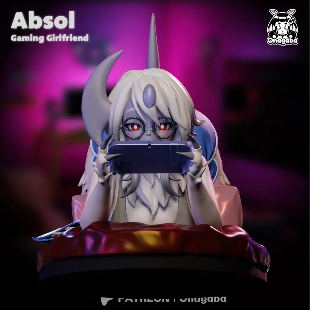 Absol Gaming Girlfriend | Fan Art | 3D Printed Resin Model Garage Kit | *Un-Painted* | ONAGABA 4