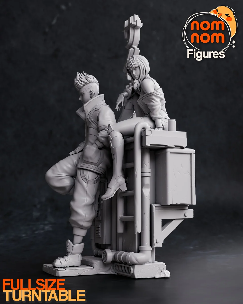 Lucy x David | Fan Art | 3D Printed Resin Model Garage Kit | *Un-Painted* | Nomnom 6
