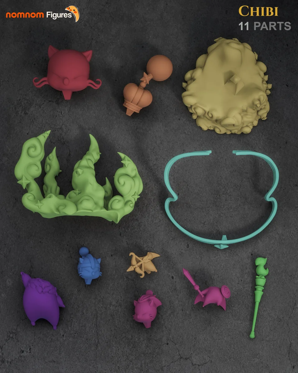 Chibi Moogle King Mog | Fan Art | 3D Printed Resin Model Garage Kit | *Un-Painted* | Nomnom 4