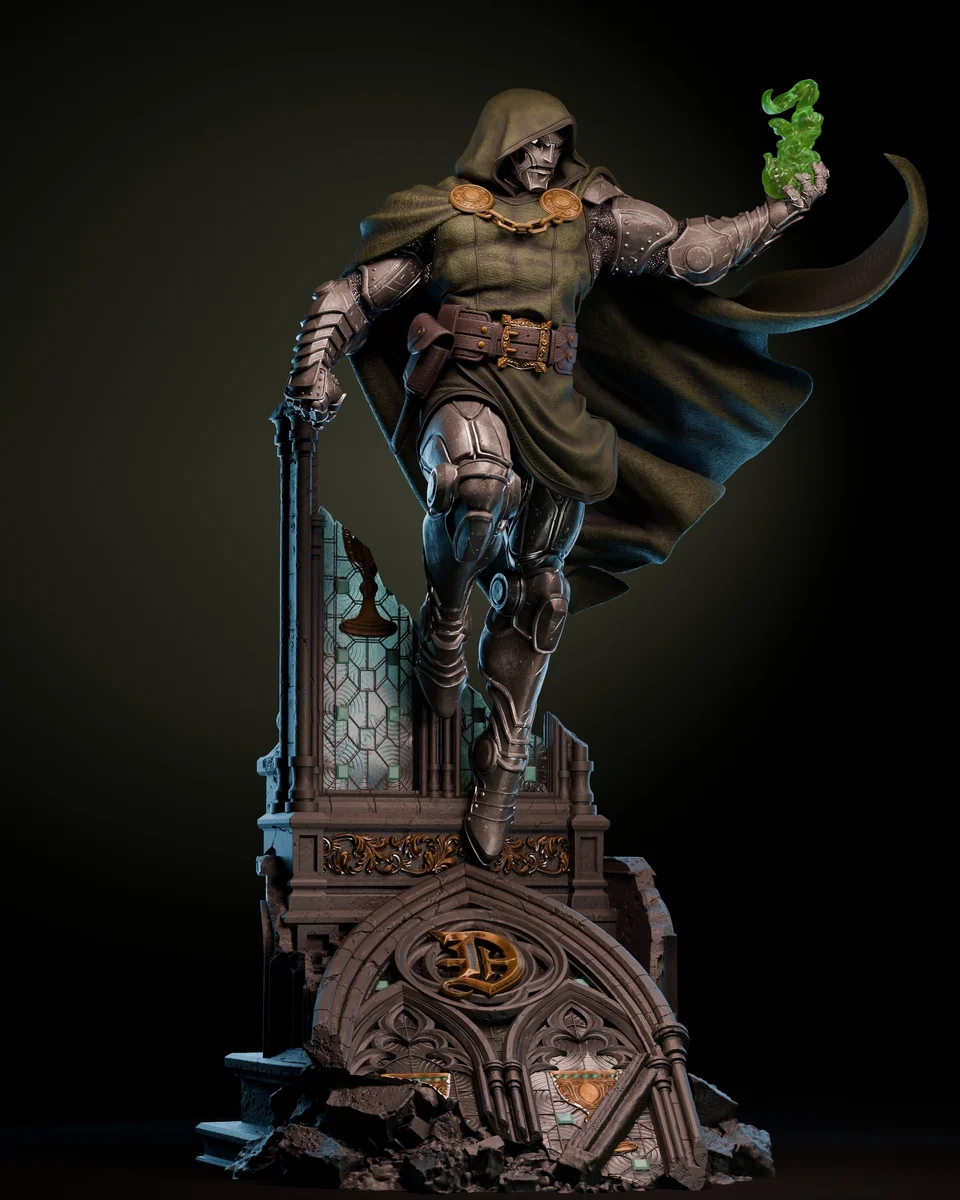 Doctor Doom | Fan Art | 3D Printed Resin Model Garage Kit | *Un-Painted* | ZEZ Studio 5
