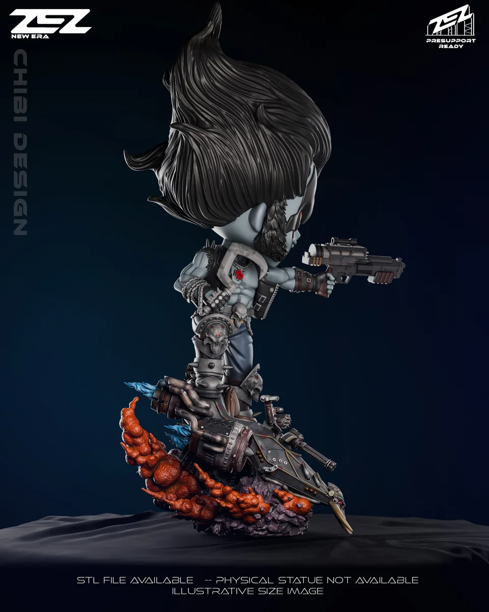 Chibi Lobo | Fan Art | 3D Printed Resin Model Garage Kit | *Un-Painted* | ZEZ Studio 3