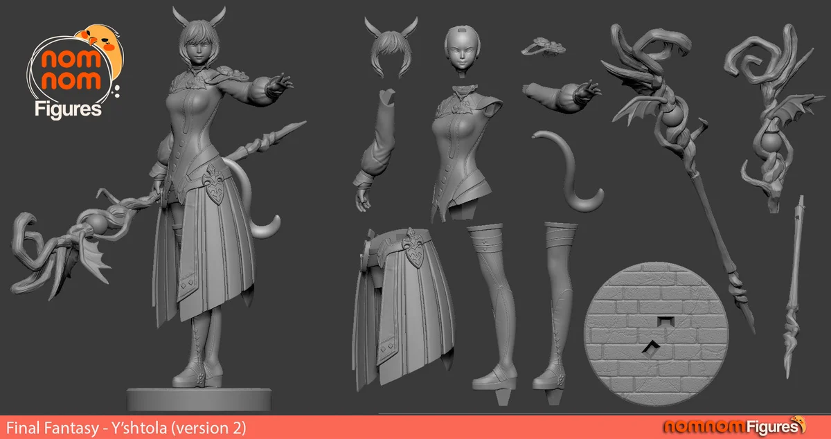Y'shtola Rhul | Fan Art | 3D Printed Resin Model Garage Kit | *Un-Painted* | Nomnom 4