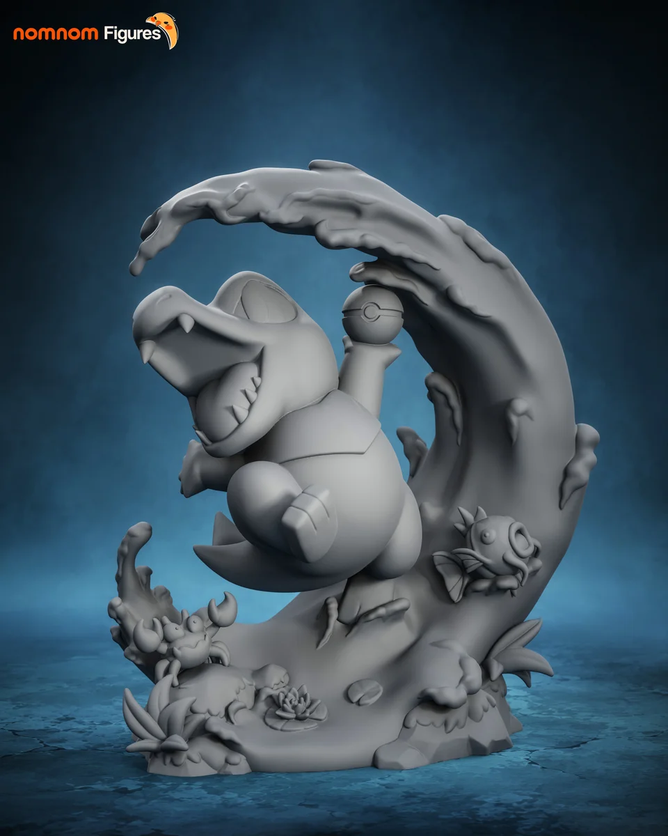 Chibi Totodile | Fan Art | 3D Printed Resin Model Garage Kit | *Un-Painted* | Nomnom 7