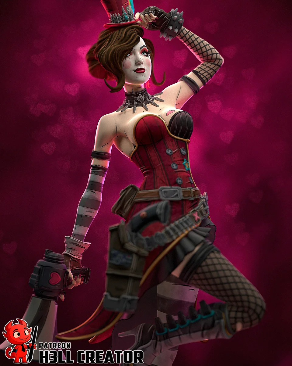 Mad Moxxi | Fan Art | 3D Printed Resin Model Garage Kit | *Un-Painted* | H3LL Creator